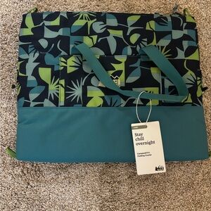 REI Blue and Green Overnight Bag